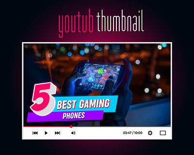 Best Gaming Phones Thumbnail Design