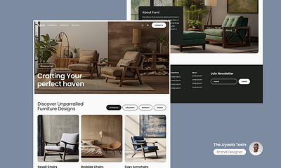 Furniture eCommerce Website Design brand design brand identity design branding ecommerce ecommercewebsite furniturebranding furnitureshop furniturewebsite graphic design web design website