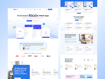 Appsoft landing page 3d animation apps brand design branding dashboard design graphic design illustration iphone landing page logo motion graphics product design saas trend ui ux vector webapp