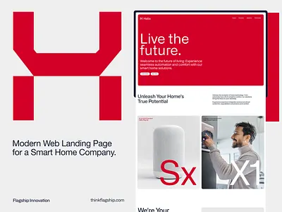 Smart Home Solutions Website Design @ Flagship branding figma landing page lifestyle logo smart home ui uiux ux web web design web page website website design