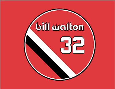 Portland Trail Blazers - Bill Walton basketball blazers brand branding design graphic design identity illustration logo nba portland sports trail ui visual