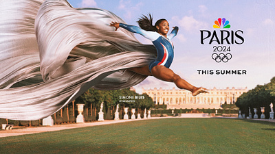 Paris Olympics Key Art - Simone Biles graphic design paris olympics photography photoshop simone biles