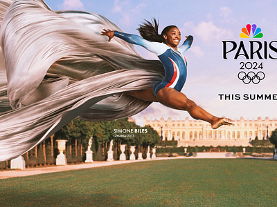 Paris Olympics Key Art - Simone Biles graphic design paris olympics photography photoshop simone biles