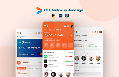 CIH Bank App Redesign app app design app mobile branding design graphic design illustration logo ui ui design uix