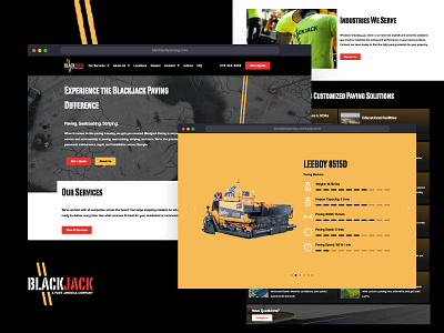 Blackjack Paving - New Website Design & Build branding graphic design logo ui