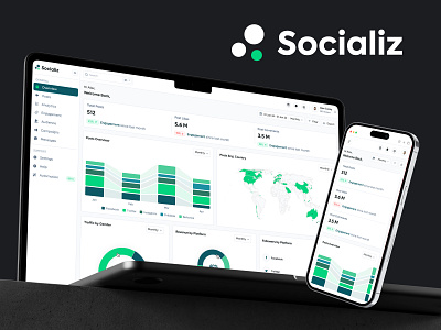 Socializ - Social dashboard - UI UX Case Study app ui design app ux design dashboard dashboard design dashboard ui design dashboard ux design figma expert landing page design mobile app design product designer saas dashboard saas webapp top product designer top ui desifner top ux designer ui design ux design webapp webapplication webapplication design