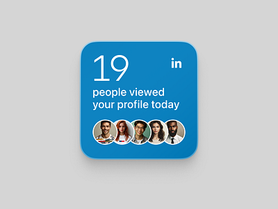 LinkedIn: 19 people viewed your profile design icon ios linkedin ui widget