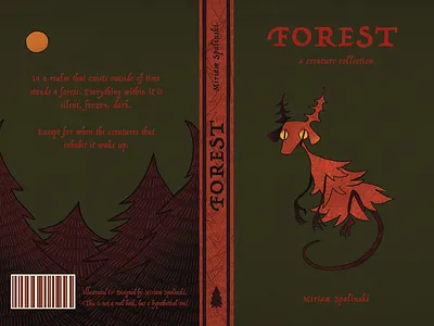 "Forest" Book Cover Design – Personal Project book book design creature graphic design illustration