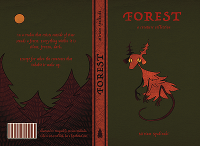 "Forest" Book Cover Design – Personal Project book book design creature graphic design illustration