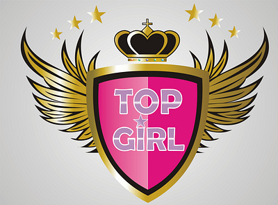 Top Girl graphic design logo vector art vector logo