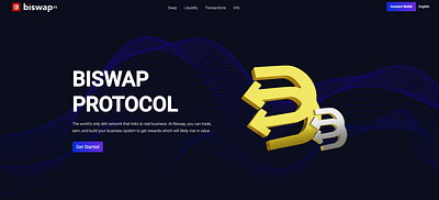 Biswap crypto coins trading website design crypto website website website design