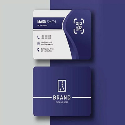 Creative Purple 3D Style Business Card house