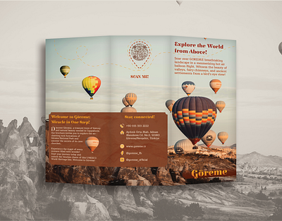 Trifold Brochure: Goreme, Cappadoccia. College Project. brochure cappadocia graphic design print design