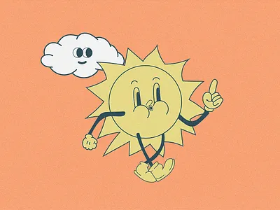 Sunshine Man // Illustration drawing illustration retro