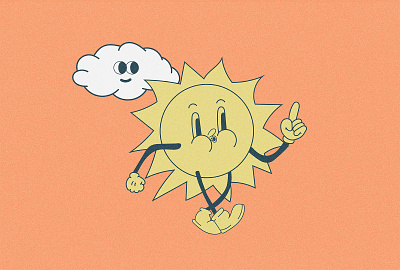 Sunshine Man // Illustration drawing illustration retro