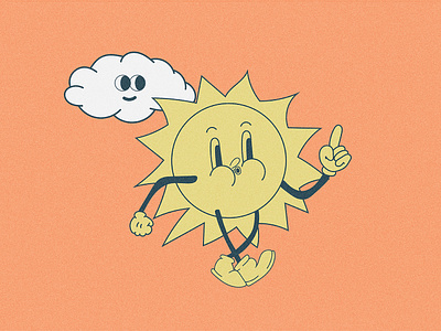 Sunshine Man // Illustration drawing illustration retro