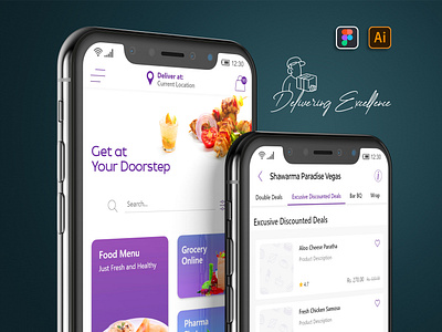 UI/UX of Food Delivery Mobile App graphic design mobile app ui uiux user interaction