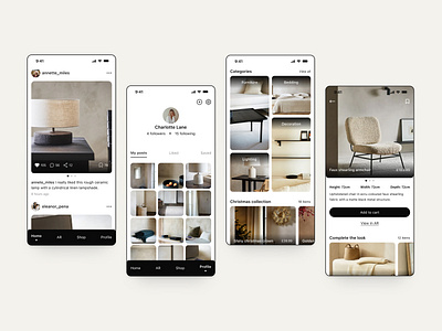 Interior Design App I AR app application ar design interior design ui ux