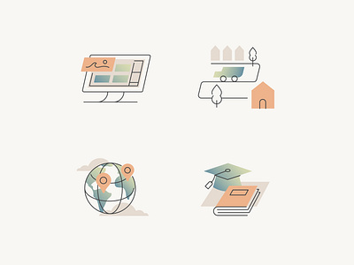 Momentive ~ Illustrated Icons 3d ai feature icons illustrated illustration marketing set system ui website