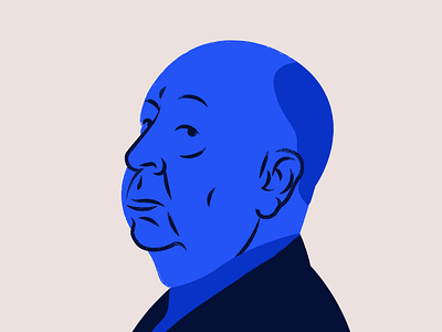 Alfred Hitchcock (blue version) character character design cinema conceptual illustration digital art digital illustration digitalart editorial art editorial illustration film graphic art graphic design illustration movie portrait portrait art portrait illustration print spot illustration vector