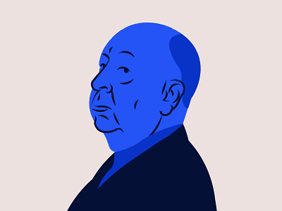 Alfred Hitchcock (blue version) character character design cinema conceptual illustration digital art digital illustration digitalart editorial art editorial illustration film graphic art graphic design illustration movie portrait portrait art portrait illustration print spot illustration vector