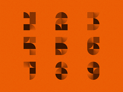 Block Numbers abstract block branding figma geometric grid illustration numbers type typography