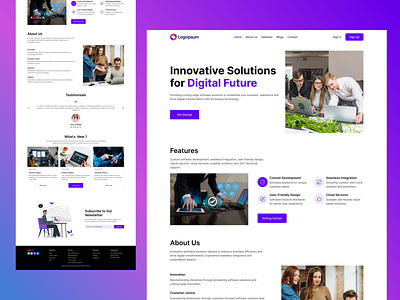 Software Company Landing Page Design Concept creativedesign designconcept intuitivenavigation landingpage marketplace software softwaresolutions techdesign techmarketplace uiux userexperience uxdesign visualdesign webdesign