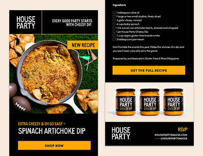 House Party: Email Marketing email email marketing food marketing photography ui