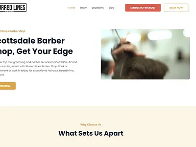 New Home Page Web Design (Barber Shop) web design