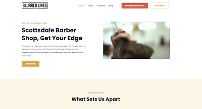 New Home Page Web Design (Barber Shop) web design