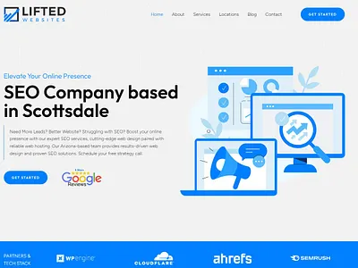 Lifted Websites Refresh logo web design