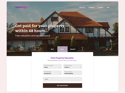 Sell your house buy design figma homepage housing landing page quotation resell sell uiux