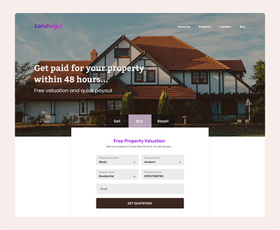 Sell your house buy design figma homepage housing landing page quotation resell sell uiux