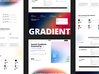 Ai Gradient Generator Website Concept ai ai gradient ai website artificial intelligence color concept design gradient gradient generator inspiration landing page minimal modern popular ratul ui ui design uiux ux design web design website