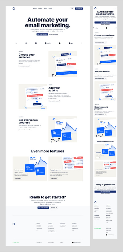 Website design for Email Marketing SaaS email figma graphic design landing landingpage marketing product productdesign saas ui uidesign uiux ux uxdesign web webdesign webflow website wireframe wordpress