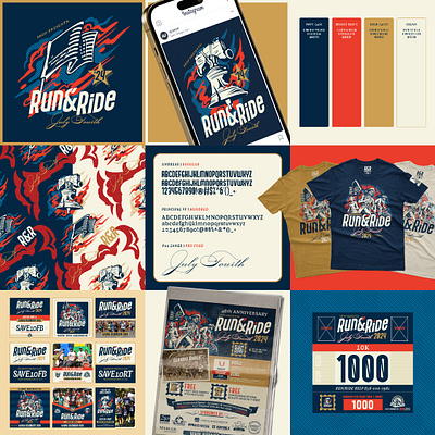 Run&Ride 2024 Campaign branding design graphic design illustration type vector