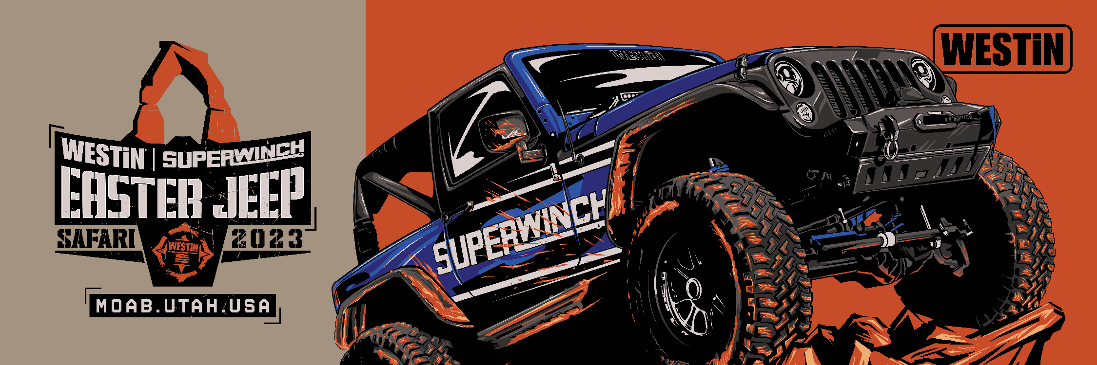 Westin Superwinch Easter Jeep Safari design graphic design illustration vector