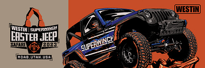 Westin Superwinch Easter Jeep Safari design graphic design illustration vector