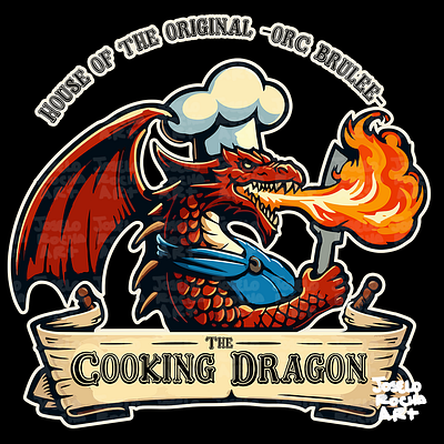 Funny Dungeons and Dragons T-Shirt: The Cooking Dragon geek