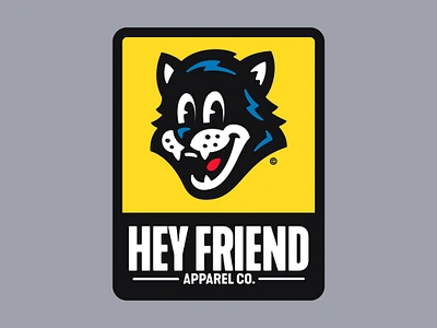 Black Cat Logo | Hey Friend Apparel apparel apparel logo big bad wolf black black cat branding cartoon design cat dasedesigns identity design illustration looney toons mascot logo skateboarding