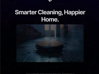 Ai Robot Cleaner - Framer 3d ai animation darkmode framer landing page ui