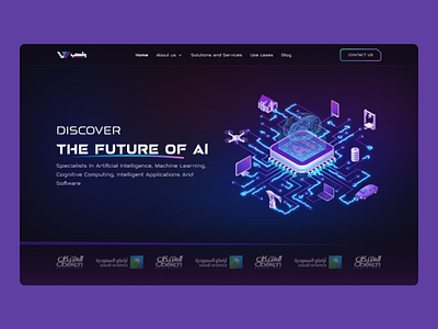 Wakeb Landing Page ai design tech ui user interface ux web design