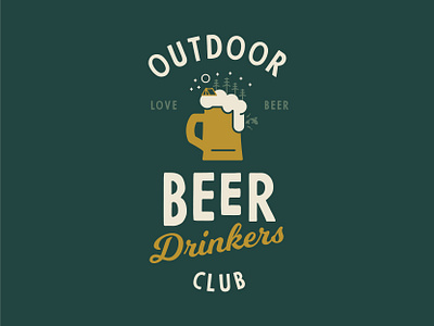 Outdoor beer drinkers club design beer logo branding graphic design icon illustration logo design outdoor beer drinkers club outdoor logo redbubble design sticker design vector graphic
