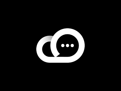 Cloud + Chat Logo Mark. branding chat cloud conversation creative logo design host hosting icon logo message modern logo text web