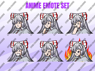 MOKU ANIME EMOTE PACK animation characterart graphic design streamer