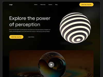 Hero Concept on Perception design figma hero landing page ui uiux user experience user interface web