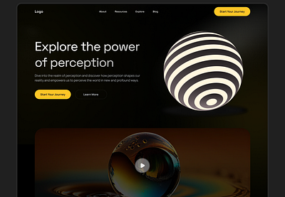 Hero Concept on Perception design figma hero landing page ui uiux user experience user interface web