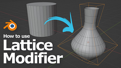 How to use Lattice Modifier in Blender 3d 3d modeling b3d blender blenderian cgian tutorial