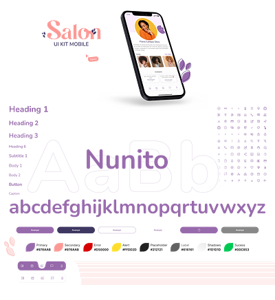 UI KIT | Salon app graphic design ui
