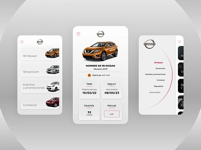 Nissan: UX/UI for a mobile app car app design mobile app nissan ui ux uxui